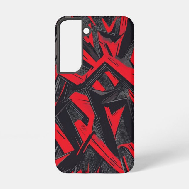 Bold Red and Black Samsung Galaxy Case (Back)