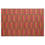 Bold Red and Green Stripes Fabric