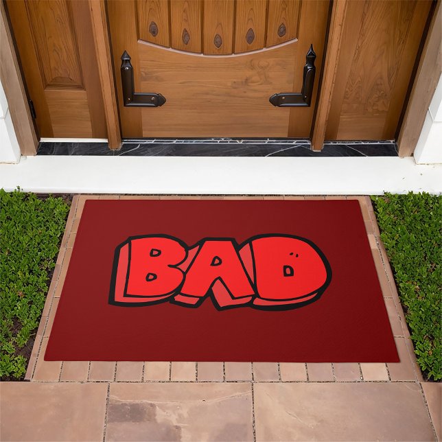 Bold Red Bad Graffiti Style Text Doormat (Creator Uploaded)