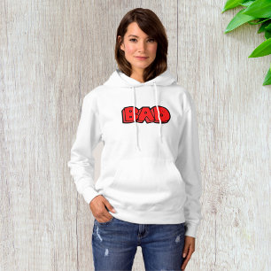Bold Red Bad Graffiti Style Text Hoodie