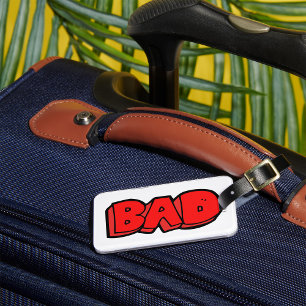 Bold Red Bad Graffiti Style Text Luggage Tag