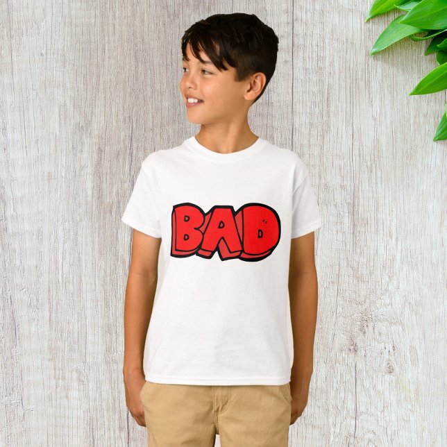 Bold Red Bad Graffiti Style Text T-Shirt (Creator Uploaded)