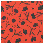 Bold Red Black Liberty Floral Pattern Classy Chic Fabric