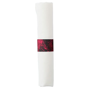 Bold Red & Black Paint Splatter Napkin Band