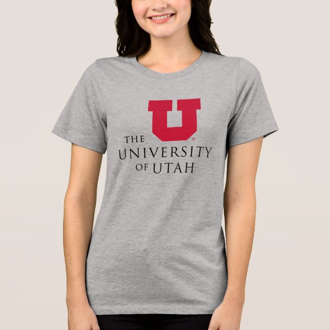 Bold Red Block U Emblem Tri-Blend Shirt (Front)