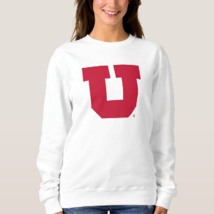 Bold Red Block U with White & Grey Sweatshirt