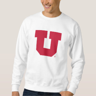 Bold Red Block U with White & Grey Sweatshirt