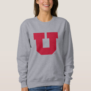Bold Red Block U with White & Grey Sweatshirt