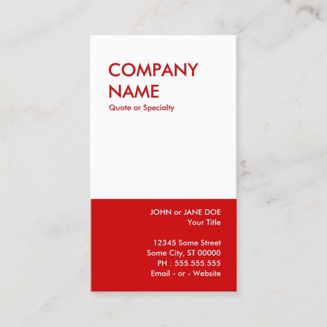 bold red business card (Front)