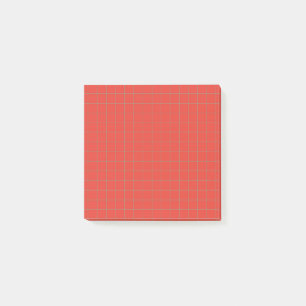 Bold Red Checkered Pattern Grid Post-it Notes