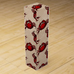 Bold Red Crab Pattern on Beige Wine Box<br><div class="desc">Add a lively coastal touch to your gift with this eye-catching design featuring bold red crabs on a beige background. Ideal for beach lovers,  seafood enthusiasts,  or nautical-themed events,  this vibrant pattern brings a pop of color and seaside charm to your gift presentation.</div>