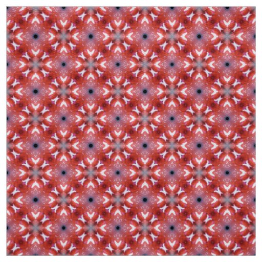 Bold Red Cross Tile Pattern Upholstery Fabric 