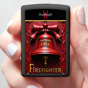 Bold Red Fire Bell Triple Horn Zippo Lighter
