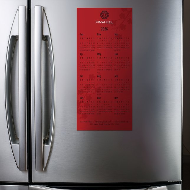 Bold Red Floral Calendar (Creator Uploaded)