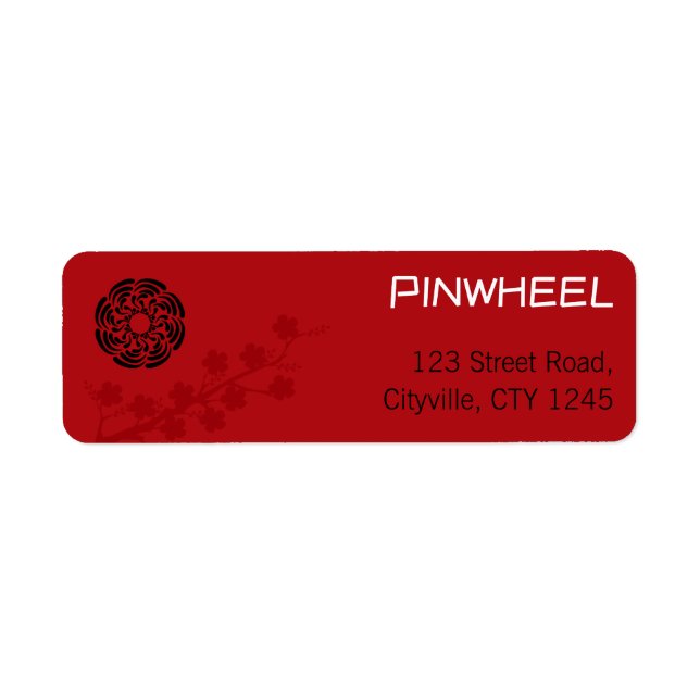 Bold Red Floral Label (Front)