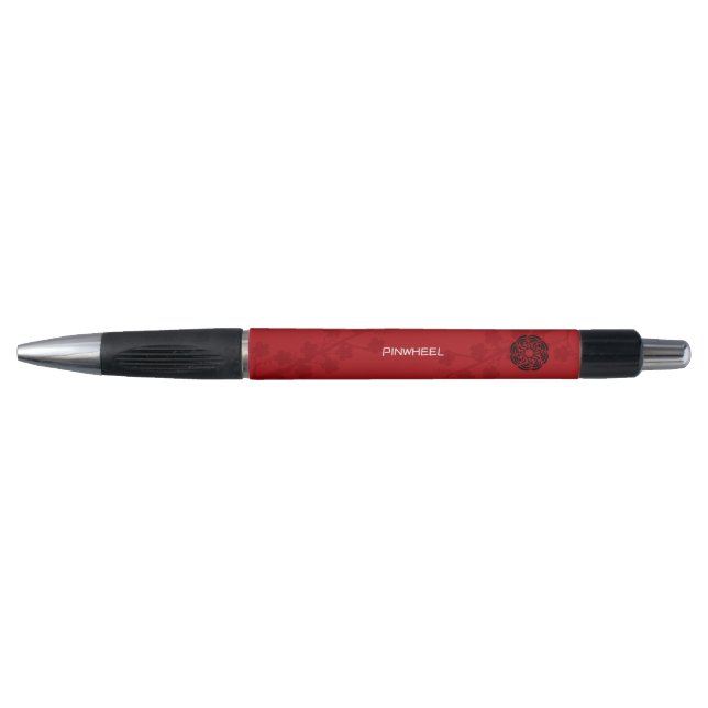 Bold Red Floral Pen (Front)