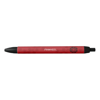 Bold Red Floral Pen