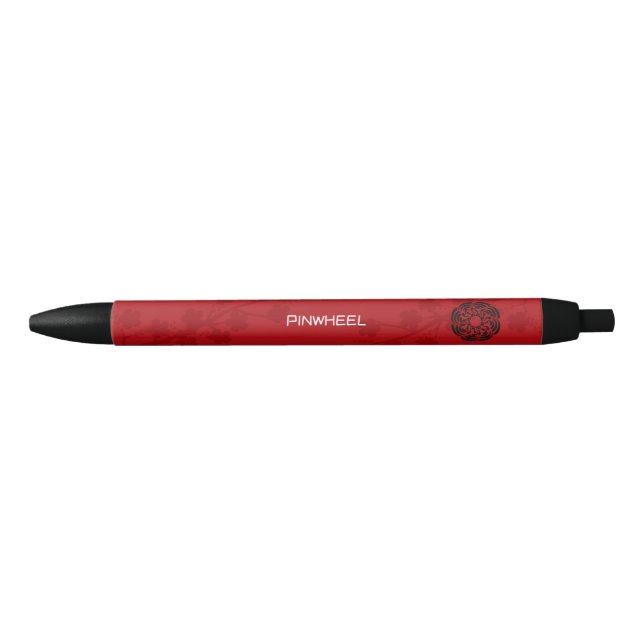 Bold Red Floral Pen (Front)
