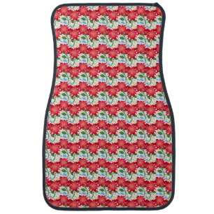 Bold Red Floral Seamless Pattern   Colorful  Car Floor Mat