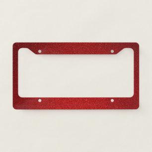 Bold Red Glitter Sparkle – Stylish Shiny Car License Plate Frame