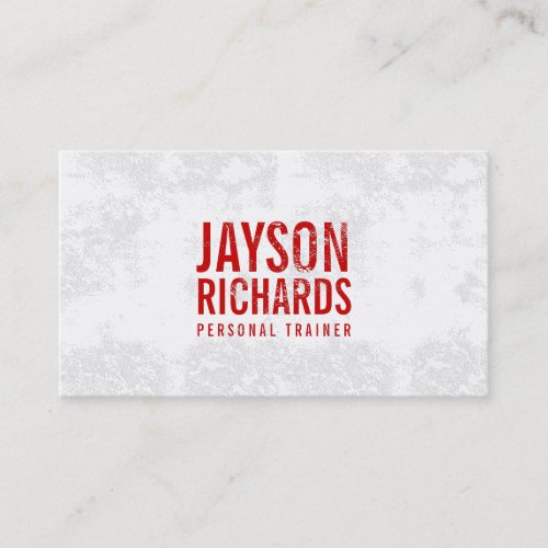 Bold Red Grunge Stamped Text Business Card