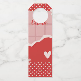 Bold Red Heart Love Design – Perfect for Custom Gi Bottle Hanger Tag