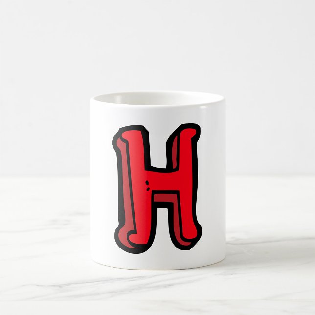 Bold Red Letter H Fun Alphabet Coffee Mug (Creator Uploaded)