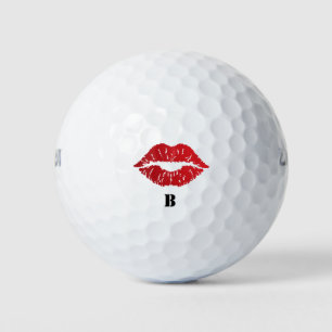 Bold Red Lips Aesthetic Golf Balls