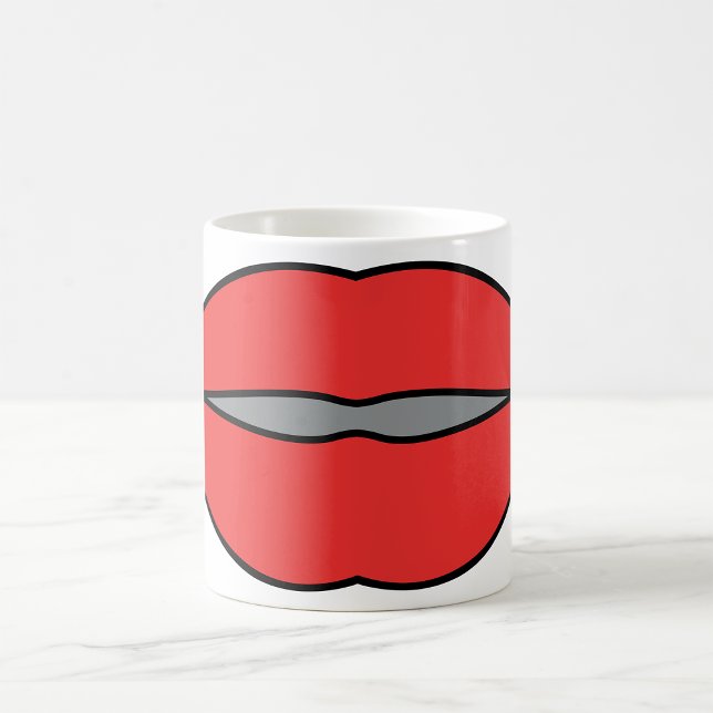 Bold Red Lips Pop Art Coffee Mug (Creator Uploaded)