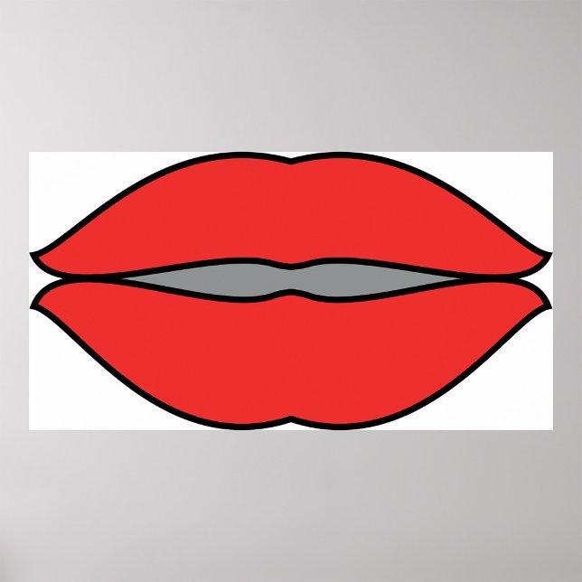 Bold Red Lips Pop Art Poster (Creator Uploaded)