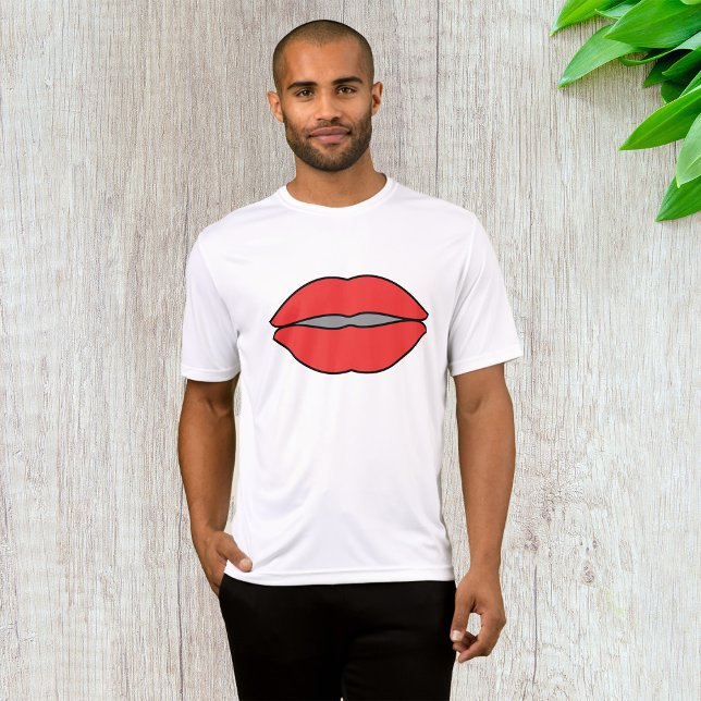 Bold Red Lips Pop Art T-Shirt (Creator Uploaded)