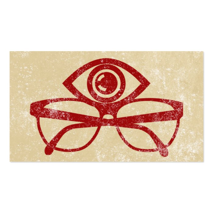 Bold Red Optometrist Business Cards