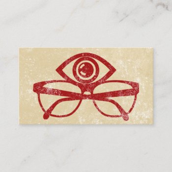 Bold Red Optometrist Business Cards by NeatBusinessCards at Zazzle