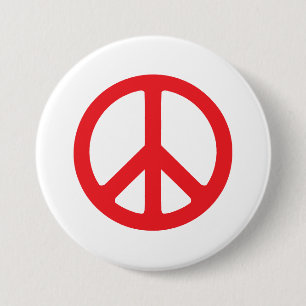 Bold Red Peace Buttons – Striking Symbol