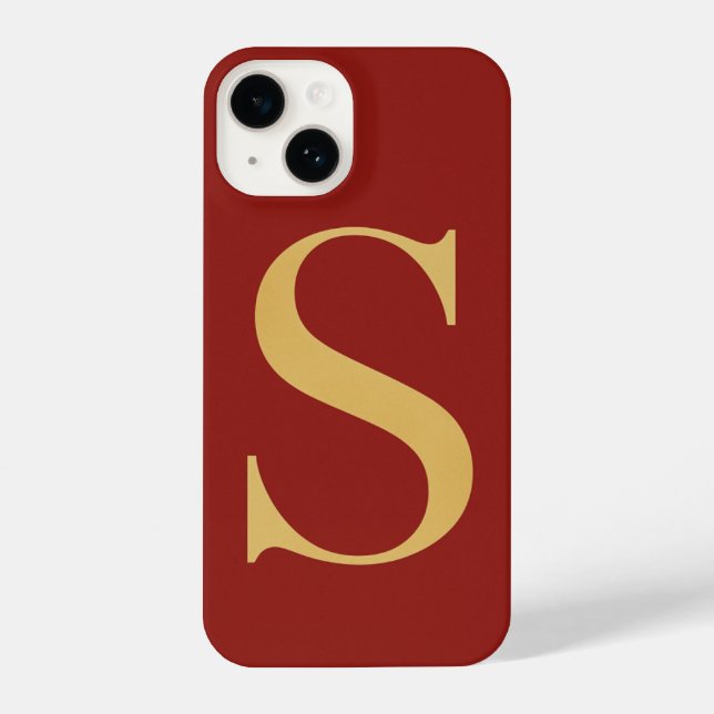 “Bold Red Phone Cover with Center Trendy (Back)