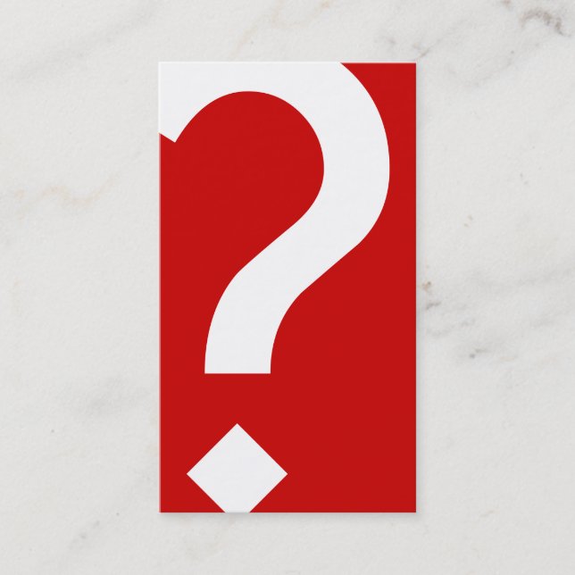 bold red question mark business card (Front)