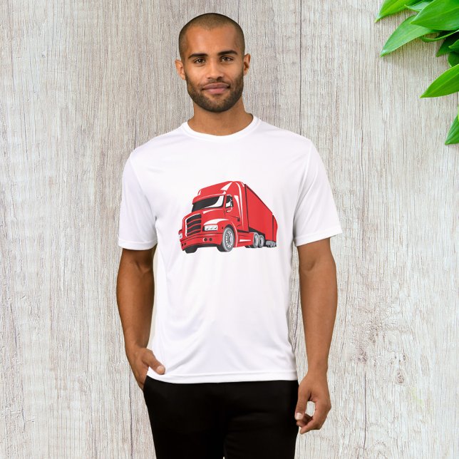 Bold Red Semi-Truck Big Rig Trucker  T-Shirt (Creator Uploaded)