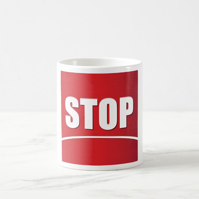 Bold Red Stop Sign Coffee Mug (Creator Uploaded)