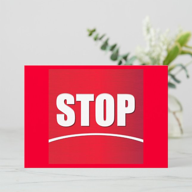 Bold Red Stop Sign Invitation (Creator Uploaded)