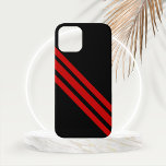 Bold Red Stripe  Iphone 12 Case at Zazzle