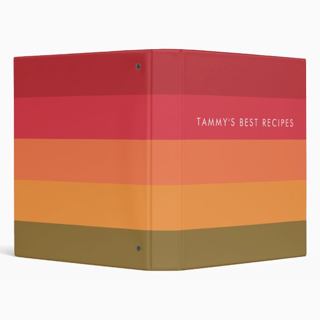 Bold Red Stripes Pattern Stylish 3-Ring 3 Ring Binder (Background)