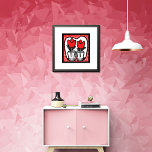 Bold Red Tulip Art in Modern Pop Style Poster<br><div class="desc">Add a pop of bold color and contemporary charm to your space with this striking abstract tulip art. Featuring two red tulip blooms in a playful, graphic style, this design stands out with its minimalist shapes and modern color palette of red, black, and white. Ideal for those who appreciate vibrant...</div>
