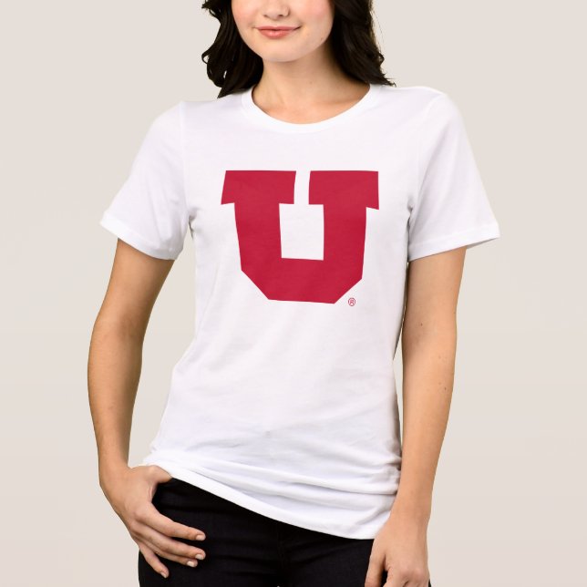 Bold Red University of Utah "U" Tri-Blend Shirt (Front)