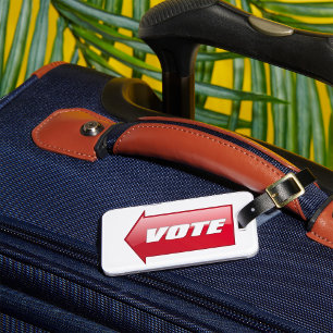 Bold Red Vote Arrow Sign Election Campaign Voting  Luggage Tag