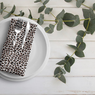 Bold Reddish Brown Leopard Print Cloth Napkin