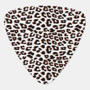 Bold Reddish Brown Leopard Print Guitar Pick
