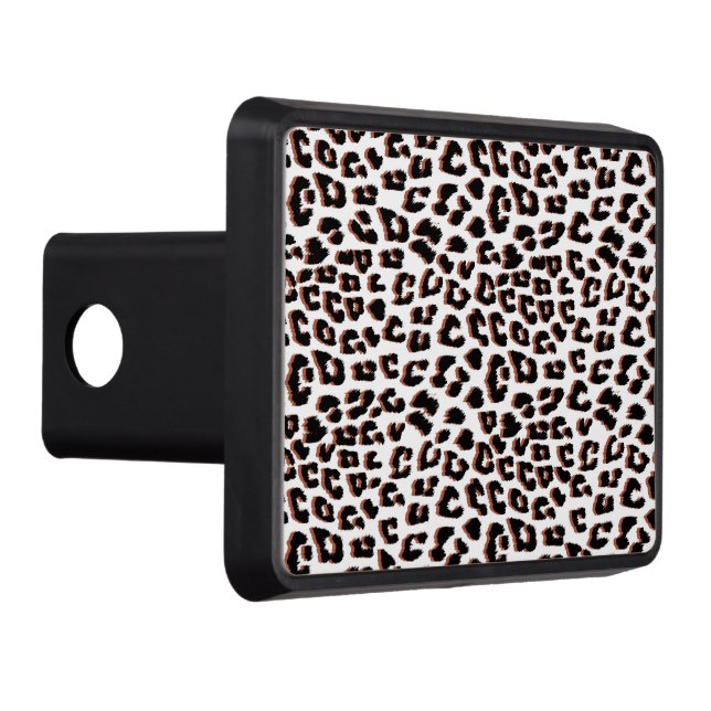 Bold Reddish Brown Leopard Print Hitch Cover (Right)