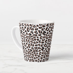 Bold Reddish Brown Leopard Print Latte Mug