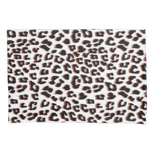 Bold Reddish Brown Leopard Print Pillow Case