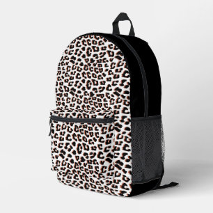 Bold Reddish Brown Leopard Print Printed Backpack